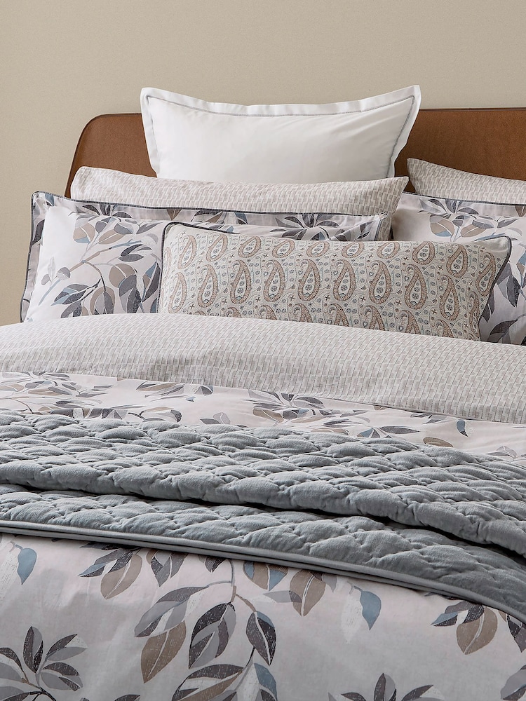 Bedeck of Belfast Neutral Albany Danza 180 Thread Count 100% Cotton Square Pillowcase Pair - Image 1 of 4 Bedeck of Belfast Neutral Albany Danza 180 Thread Count 100% Cotton Square Pillowcase Pair - Image 1 of 4