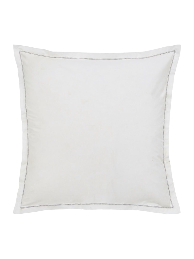 Bedeck of Belfast Neutral Albany Danza 180 Thread Count 100% Cotton Square Pillowcase Pair - Image 2 of 4 Bedeck of Belfast Neutral Albany Danza 180 Thread Count 100% Cotton Square Pillowcase Pair - Image 2 of 4
