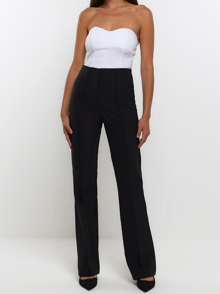 River Island Black Clean Puddle Trousers - Image 1 of 4 River Island Black Clean Puddle Trousers - Image 1 of 4