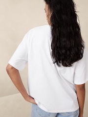 Banana Republic White Cotton Oversized T-Shirt - Image 2 of 4