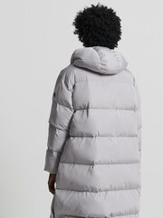 Superdry Grey Studios Longline Duvet Padded Coat - Image 2 of 8
