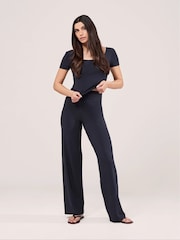 LOVALL Blue Lightweight Wide Leg Trousers - Image 1 of 4