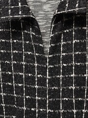 Mango Black Short-Sleeved Tweed Jumpsuit - Image 5 of 6