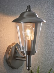 Gallery Home Silver Brockhampton Outdoor Wall Light - Image 1 of 3