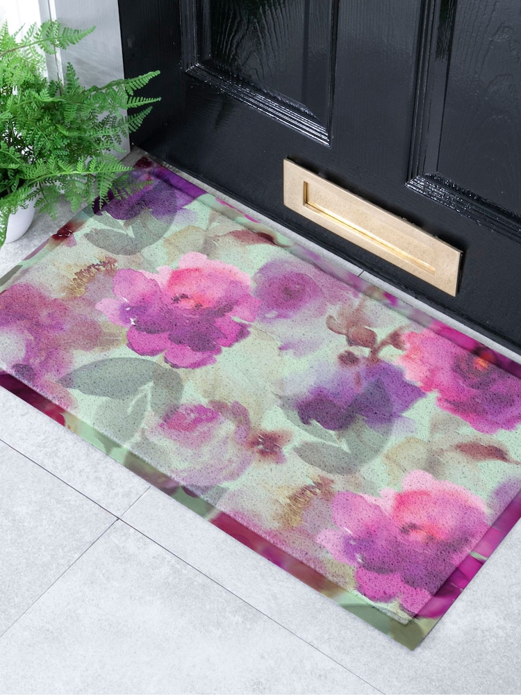 Artsy Mats Multi Faded Floral Doormat - Image 2 of 2
