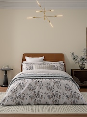 Bedeck of Belfast Neutral Albany Leaf Print Duvet Cover & Pillowcase Set - Image 3 of 4