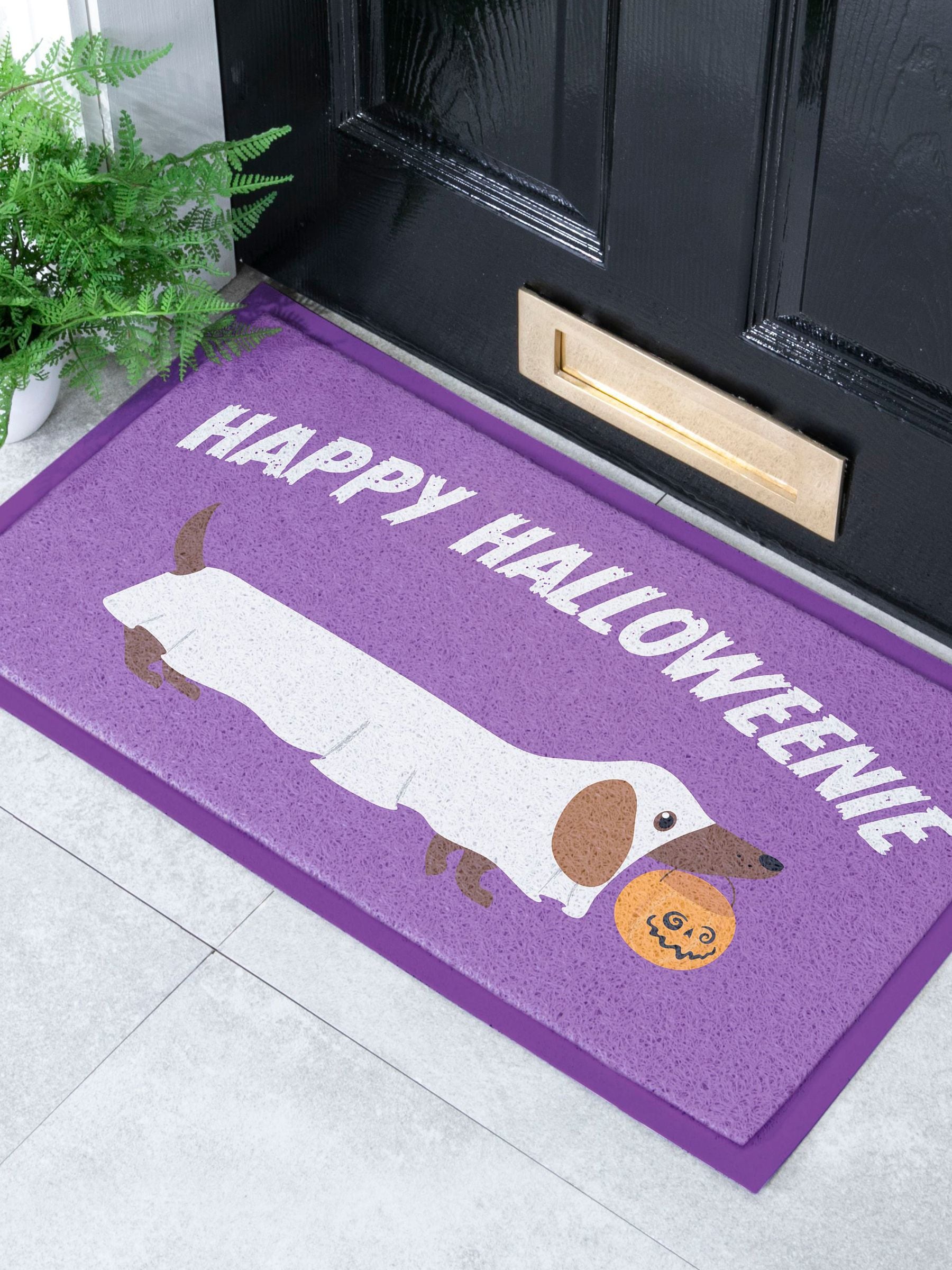 Artsy Mats Multi Happy Halloweenie Doormat