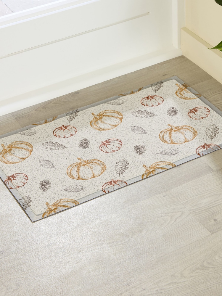 Artsy Mats Multi Sketch Pumpkin Pattern Doormat - Image 1 of 2 Artsy Mats Multi Sketch Pumpkin Pattern Doormat - Image 1 of 2