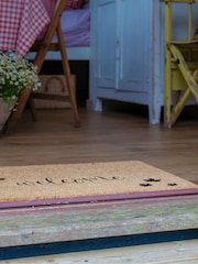 Artsy Mats Brown Welcome Autumn Leaf Doormat - Image 3 of 12