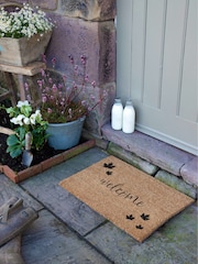 Artsy Mats Brown Welcome Autumn Leaf Doormat - Image 5 of 12