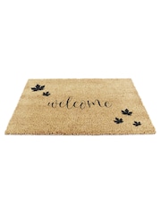 Artsy Mats Brown Welcome Autumn Leaf Doormat - Image 7 of 12
