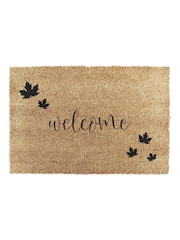Artsy Mats Brown Welcome Autumn Leaf Doormat - Image 8 of 12