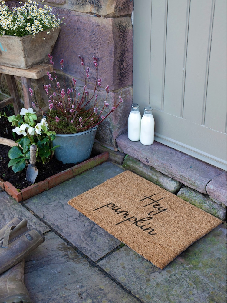 Artsy Mats Brown Hey Pumpkin Doormat - Image 2 of 12 Artsy Mats Brown Hey Pumpkin Doormat - Image 2 of 12