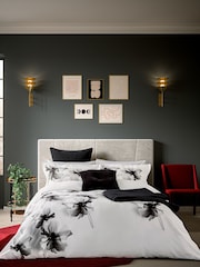 Ted Baker Mono Amund Floral Duvet Cover & Pillowcase Set - Image 2 of 5