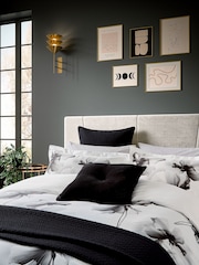 Ted Baker Mono Amund Floral Duvet Cover & Pillowcase Set - Image 3 of 5