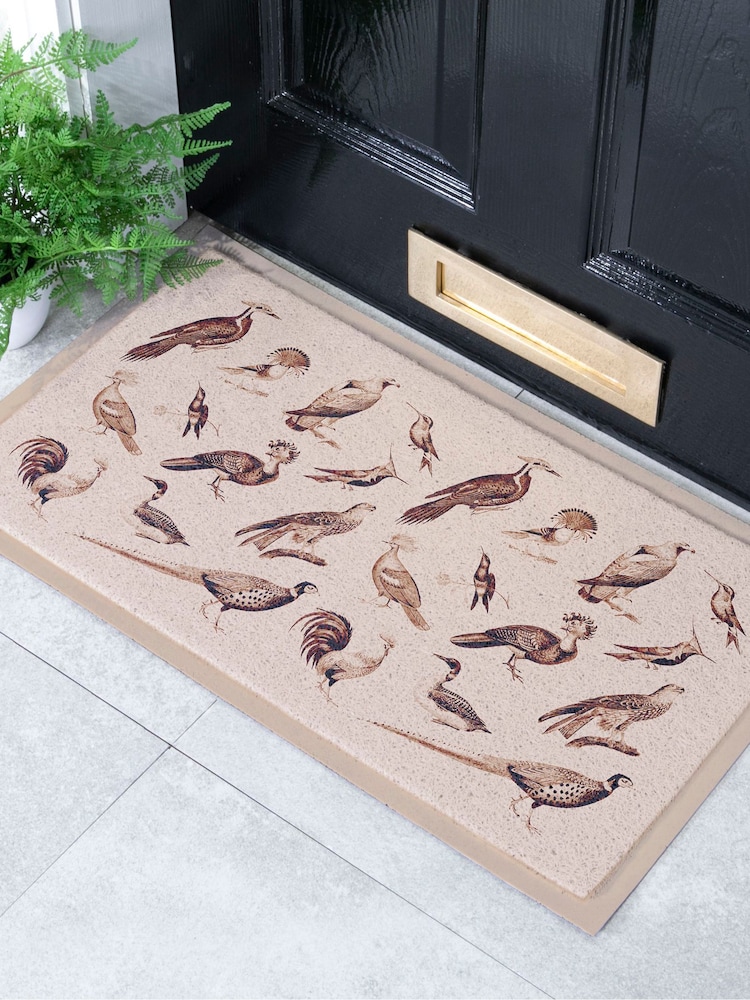 Artsy Mats Multi Vintage Bird Pattern Doormat - Image 1 of 2 Artsy Mats Multi Vintage Bird Pattern Doormat - Image 1 of 2