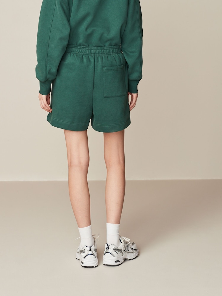 Green Licence UCLA Collegiate University Graphic Varsity Slogan Sweat Shorts - Image 3 of 6