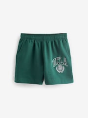 Green Licence UCLA Collegiate University Graphic Varsity Slogan Sweat Shorts - Image 5 of 6