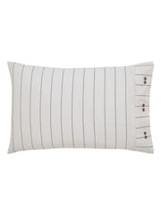 Bedeck of Belfast Charcoal Avita Striped Pillowcase Pair - Image 4 of 4