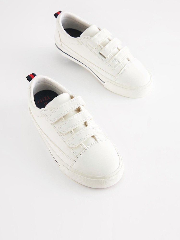 White Wide Fit (G) Strap Touch Fastening Shoes - Image 1 of 6