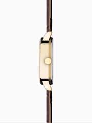 Limit Brown Octagonal Gold Analogue Watch with Strap - Image 3 of 4