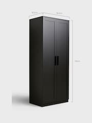 Black Flynn Double Wardrobe - Image 7 of 8