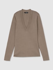Atelier Silk-Blend Knit V-Neck Jumper - Image 2 of 8