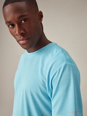 Bright Blue Short Sleeve Tee Active Mesh Training T-Shirt - Image 1 of 10