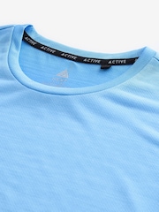 Bright Blue Short Sleeve Tee Active Mesh Training T-Shirt - Image 10 of 10