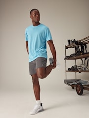 Bright Blue Short Sleeve Tee Active Mesh Training T-Shirt - Image 2 of 10