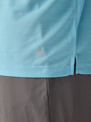 Bright Blue Short Sleeve Tee Active Mesh Training T-Shirt - Image 7 of 10