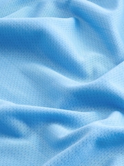 Bright Blue Short Sleeve Tee Active Mesh Training T-Shirt - Image 9 of 10
