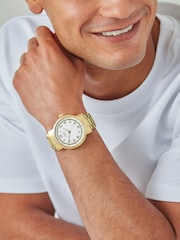 Limit Gold Tone Round Analogue Watch with Stainless Steel Bracelet - Image 6 of 6