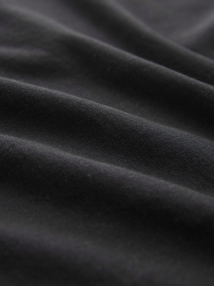 Black Layered Sweatshirt Long Sleeve Animal Print Dress - Image 6 of 6