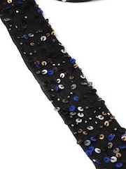 Aela Chiffon Sequin Black Scarf - Image 2 of 2