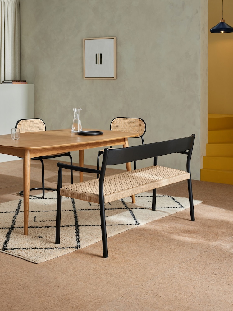 MADE.COM Black Rhye Dining Bench - Image 1 of 3