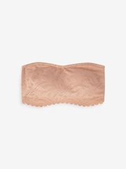 Praline Nude All-Over Lace Scallop Edge Bandeau Bra - Image 5 of 6