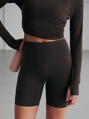 Chocolate Brown Active Sports Cycling Shorts - Image 4 of 7