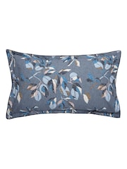 Bedeck of Belfast Denim Blue Albany Leaf Print Duvet Cover & Pillowcase Set - Image 3 of 5