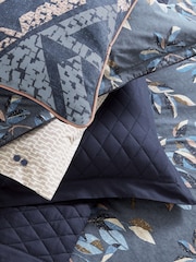 Bedeck of Belfast Denim Blue Albany Leaf Print Duvet Cover & Pillowcase Set - Image 5 of 5