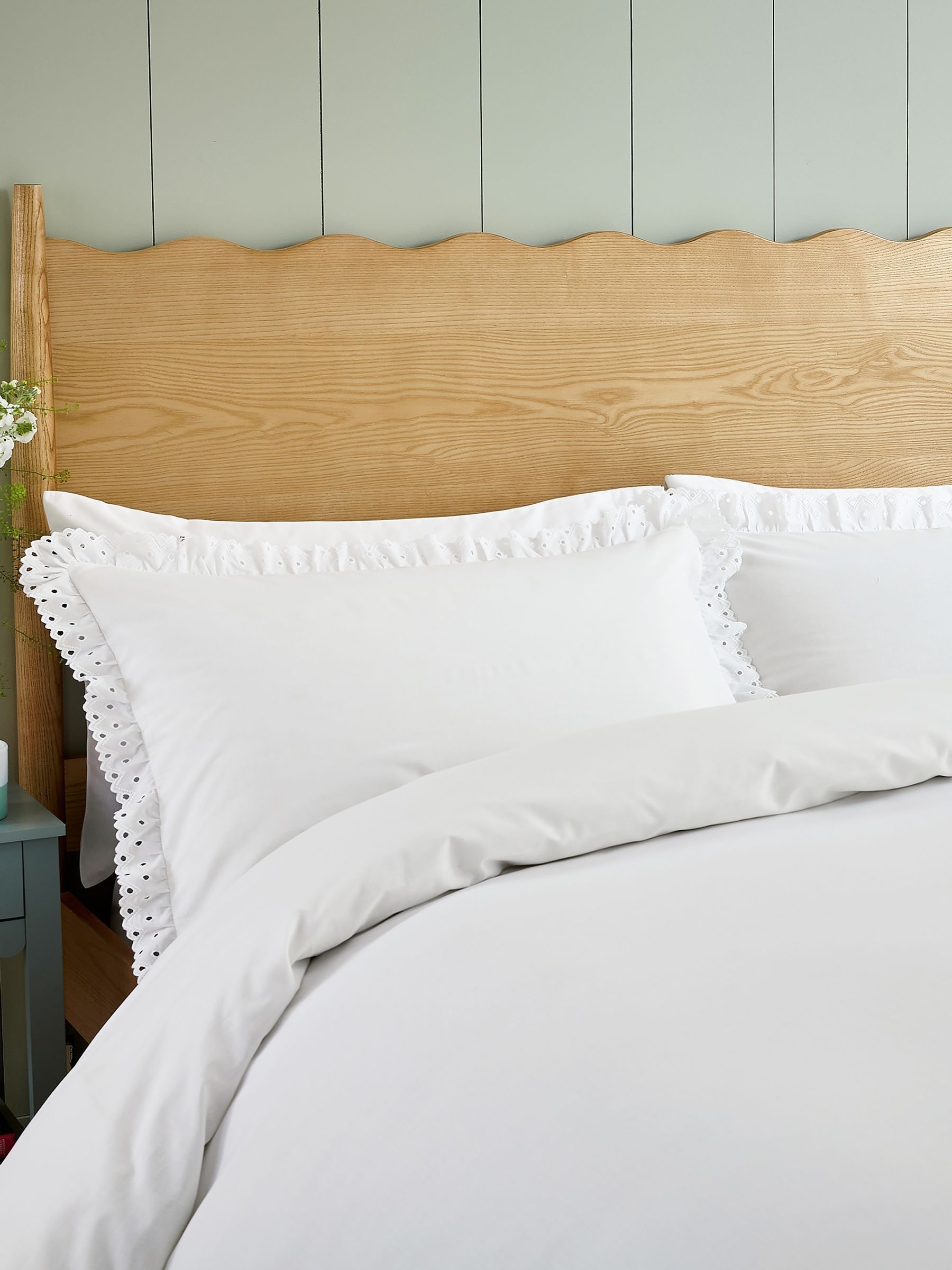 Buy Helena Springfield White Clara Embroidered Duvet Cover