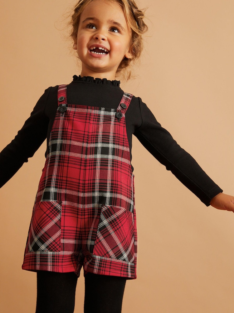 Red/Black Red Check Dungaree Set (3mths-7yrs) - Image 1 of 8