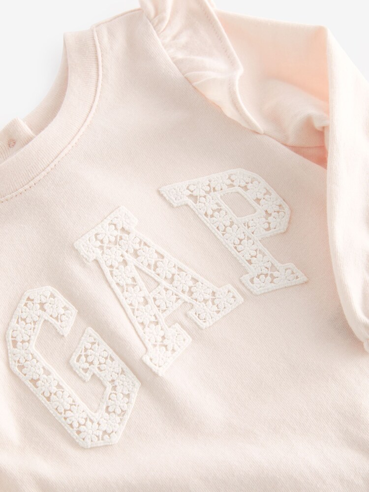 Gap Pink Logo Baby Sleepsuit (Newborn-24mths) - Image 3 of 3