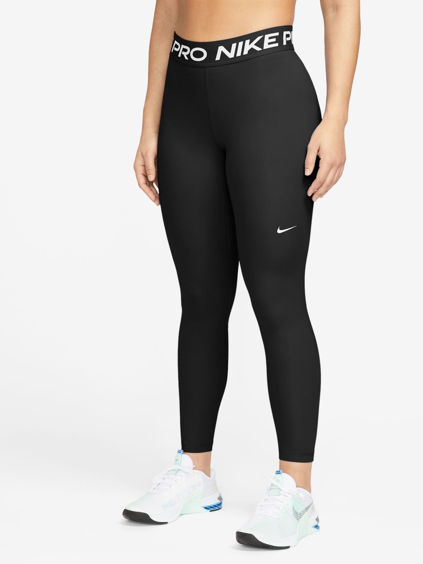 Buy Nike Black Dri FIT Pro 365 Mid Rise 7 8 Leggings from Next Luxembourg