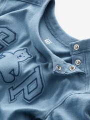 Gap Blue Logo Baby Sleepsuit (Newborn-24mths) - Image 3 of 3