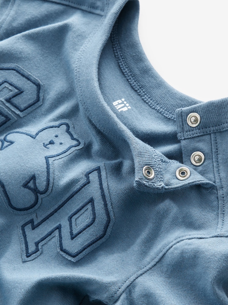 Gap Blue Logo Baby Sleepsuit (Newborn-24mths) - Image 3 of 3