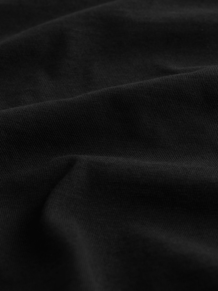 Svart - Vanlig passform - Essential Rund hals T-shirt i bomull - Bild 6 av 6