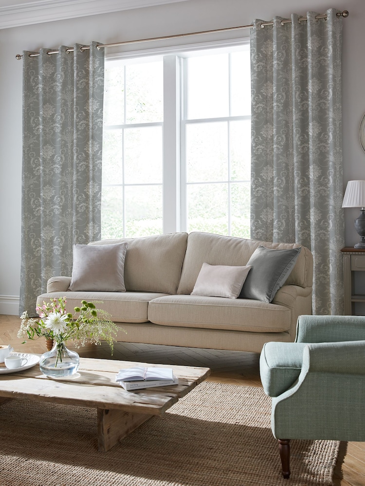 Laura Ashley Steel Josette Made to Measure Curtains - Image 1 of 8