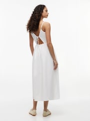 Tommy Jeans White Crinkle Poplin Strap Maxi Dress - Image 2 of 5