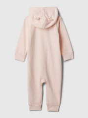 Gap Pink Logo Zip Up Long Sleeve Sleepsuit (Newborn-24mths) - Image 2 of 3